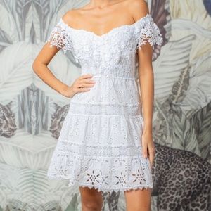 Temptation Positano lace detail blue dress size M new without tags msrp €330